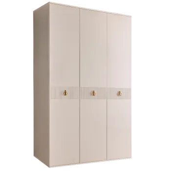 Шкаф 3-х дверный Римини СОЛО (Бежевый/Золото) РМШ2/3(s)