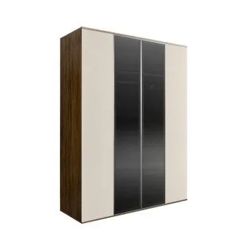 Шкаф 4-х дв. Bogemia Woodline Air (Слоновая кость/Серебро) БМШ2/42(2)