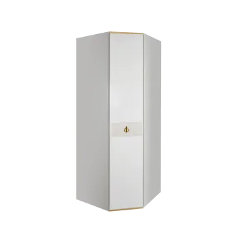 Шкаф угловой Римини СОЛО (Белый/Золото) РМШУ2/1(s)