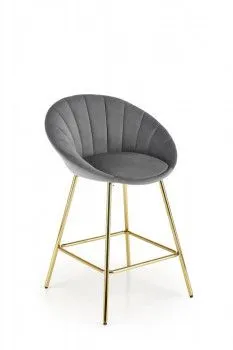 Стул барный Halmar H-112 (серый/золотой)