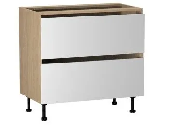 Стол с ящиками СЯ-90 (2), Женева (900*520*870) Дуб Палермо/Белый матовый, 22421