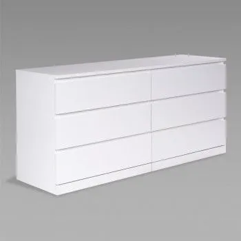 Варма Прайм 6Д комод 160x77x48, белый