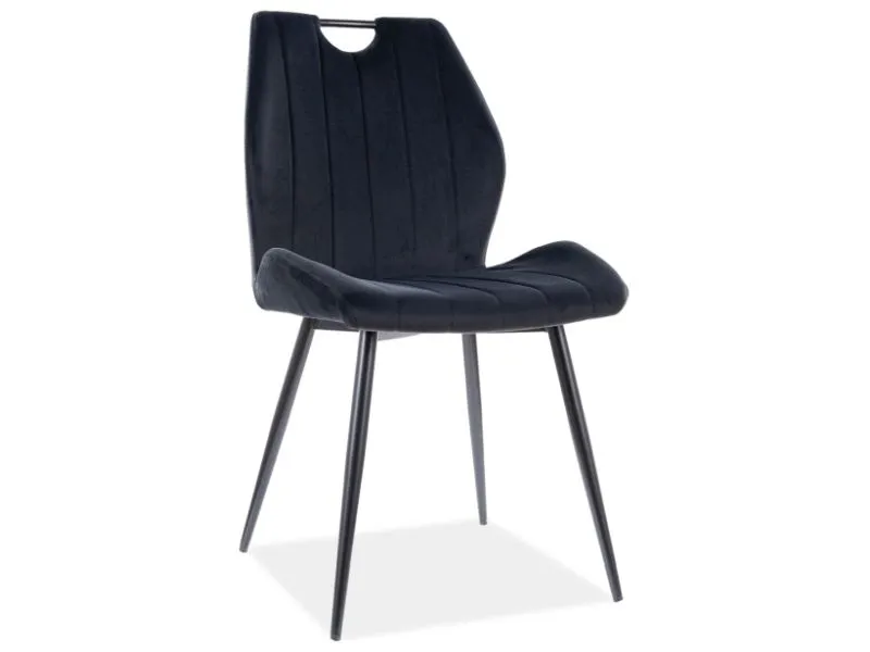 Стул кухонный Signal ARCO VELVET (черный/черный)