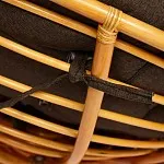 Кресло-качалка Papasan с подушкой Светлый мед, ткань, коричневый | изображение 5