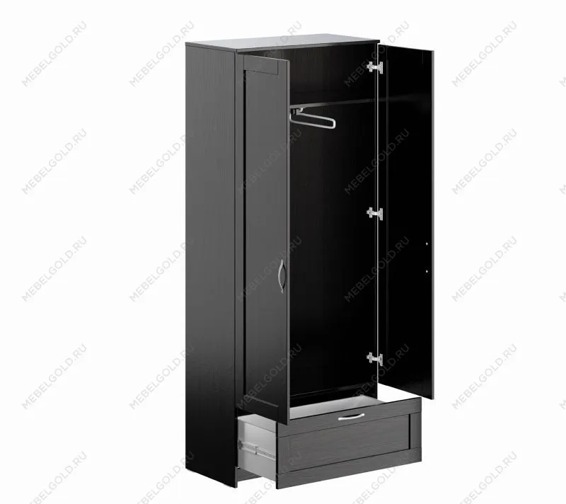 БРИМНЭС / СИРИУС Шкаф ИКЕА / IKEA для одежды 2 двери и 1 ящик Дуб Венге | изображение 2