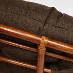 Кресло-качалка Papasan с подушкой Орех, ткань, коричневый | изображение 3