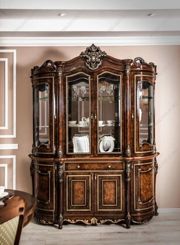 Сервант Джоконда 4-ств корень дуба глянец