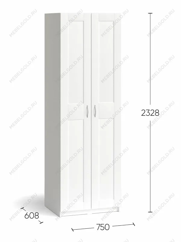 Шкаф Макс, 2 двери, 75х61х233 см, черно-коричневый, дуб венге | изображение 12