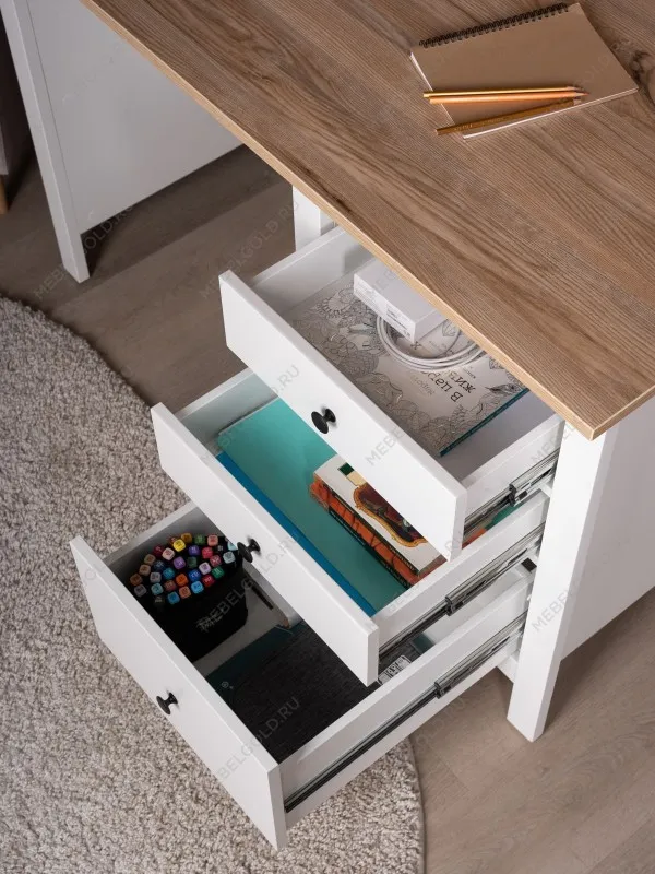 Стол письменный Сага, 120х56, белый/ясень | изображение 3