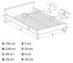 Кровать Halmar CASSANDRA-S 140 (белый/черный) | изображение 2