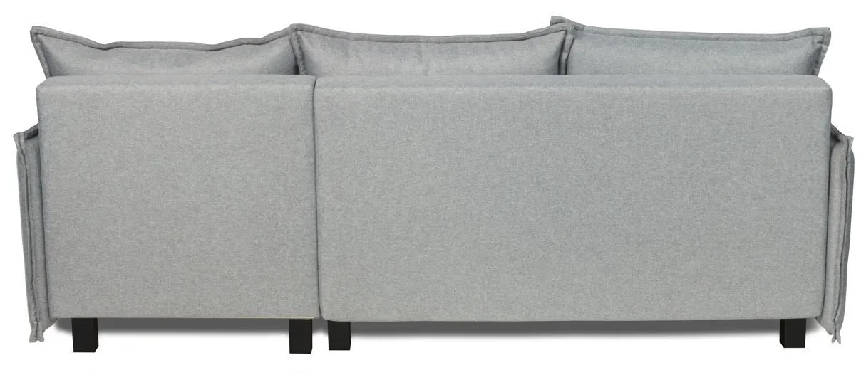 Диван-кровать угловой КИРКАС, 217х90х77 см, светло-серый | изображение 6