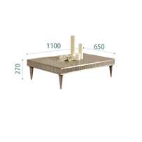 Журнальный столик узкий Римини СОЛО (Мокка/Серебро) РМСТ-3(s)