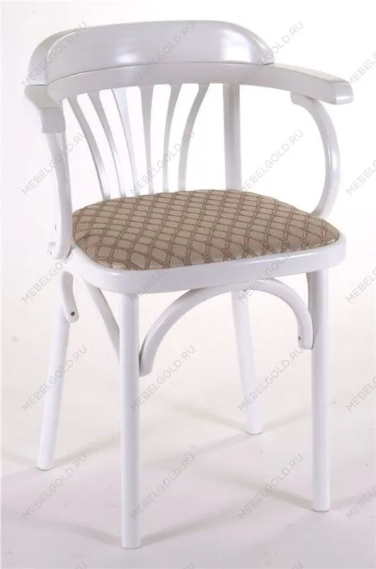 Стул Михаэль мягкий (эмаль белая, ткань 1 beige) | изображение 4