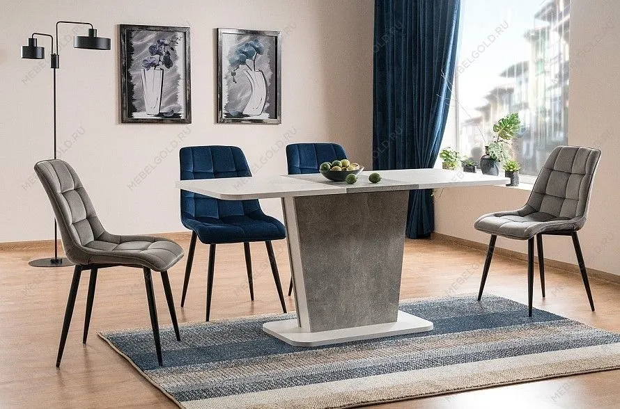 Стул кухонный Signal CHIC Velvet (темно-синий/черный) | изображение 2