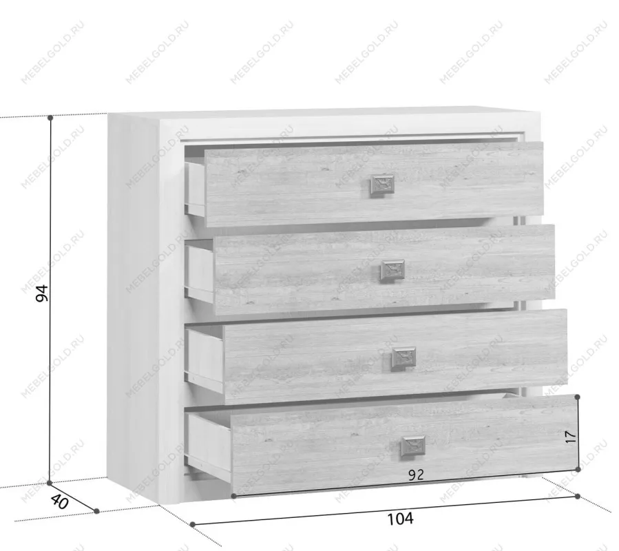 Балашиха - Комод Коен KOM4S ясень снежный | изображение 4