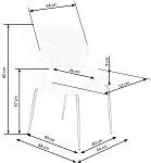 Стул кухонный Halmar K474 (кремовый/золотой) | изображение 8