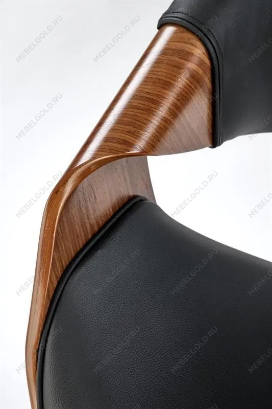 Кресло компьютерное Halmar BILBO (черный/орех) | изображение 7