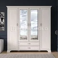 Шкаф 4-створчатый Тиффани 4D2S вудлайн кремовый