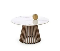 Стол журнальный Halmar CARINA (бежевый мрамор/орех)