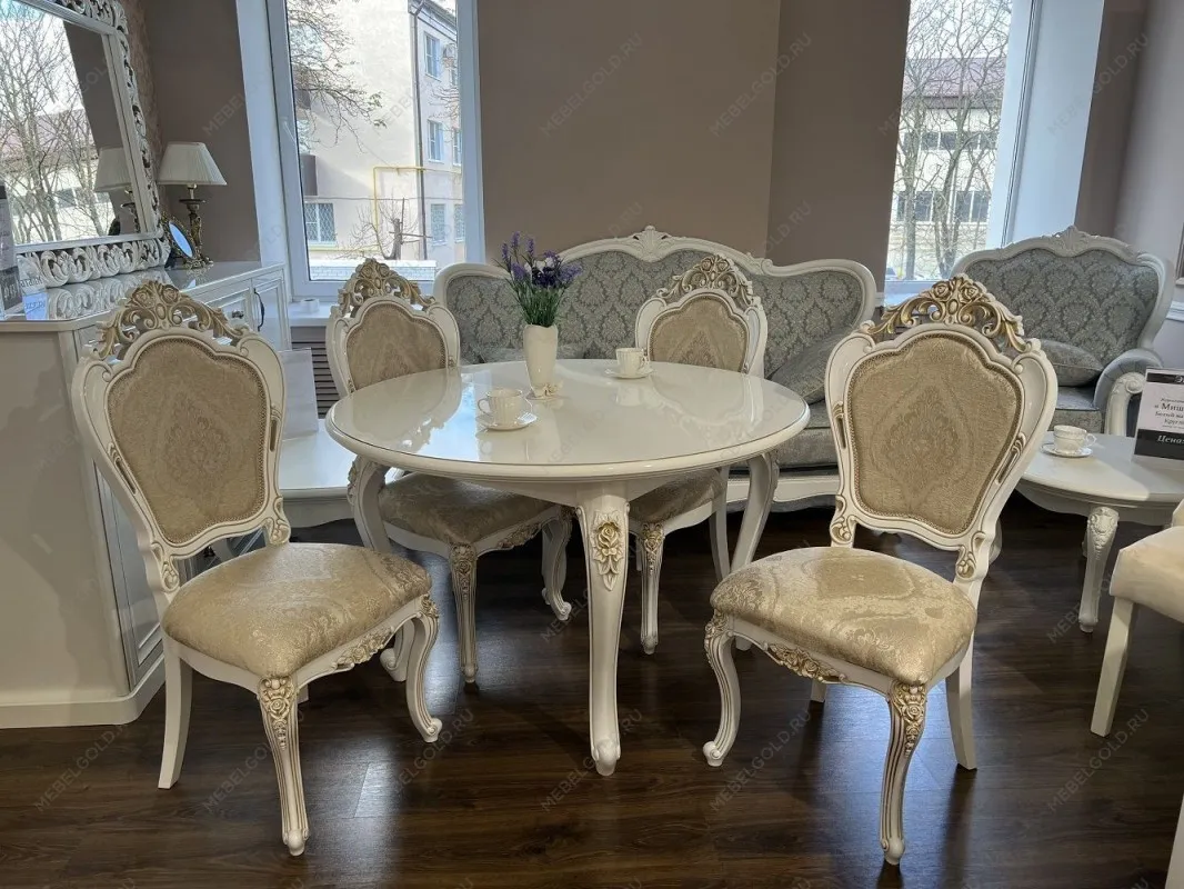 м. Марьина Роща - Стол Натали круглый белый глянец | изображение 9