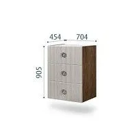 Комод Bogemia Woodline Fly Fi (Шелк) (Novabuk/Хром) БМКМ-1