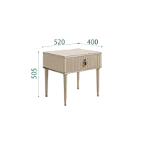 Тумба прикроватная Римини СОЛО (Ваниль/Серебро) РМТП-1(s)