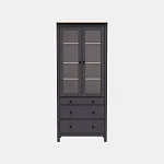 САГА шкаф с витриной 90 МОРУ серый/ясень | изображение 6