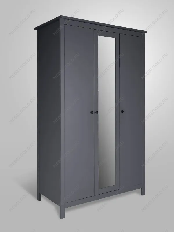 Шкаф распашной Сага, 3 двери, 132х64х215 см, серый | изображение 6