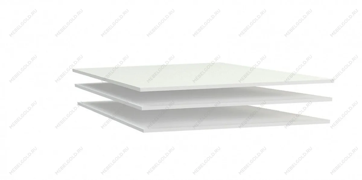 Дополнительные полки М-1(доп) в шкаф 2-х дверный, Мале (865*495*16) Белый, 31208