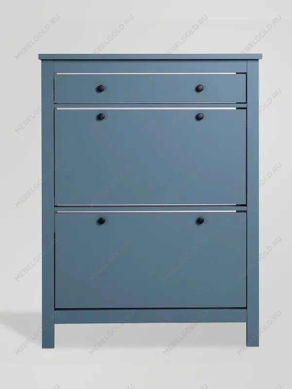 Обувница Сага с 2 откидными ящиками 92х122 темно-бирюзовая | изображение 7