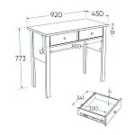 Стол туалетный Сага, 92х45, серый | изображение 12