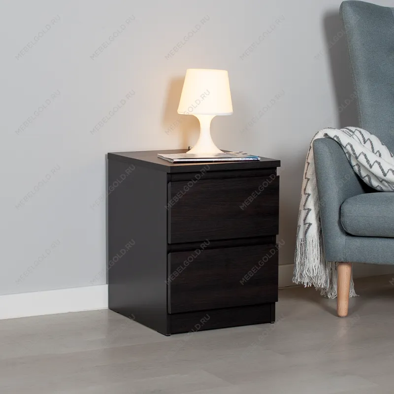 МАЛЬТА тумба ИКЕА / IKEA 2 ящика 40х54 Дуб Венге | изображение 5