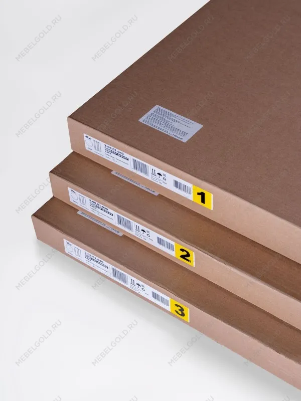 Шкаф распашной Сага, 3 двери, 132х64х215 см, серый/ясень | изображение 12