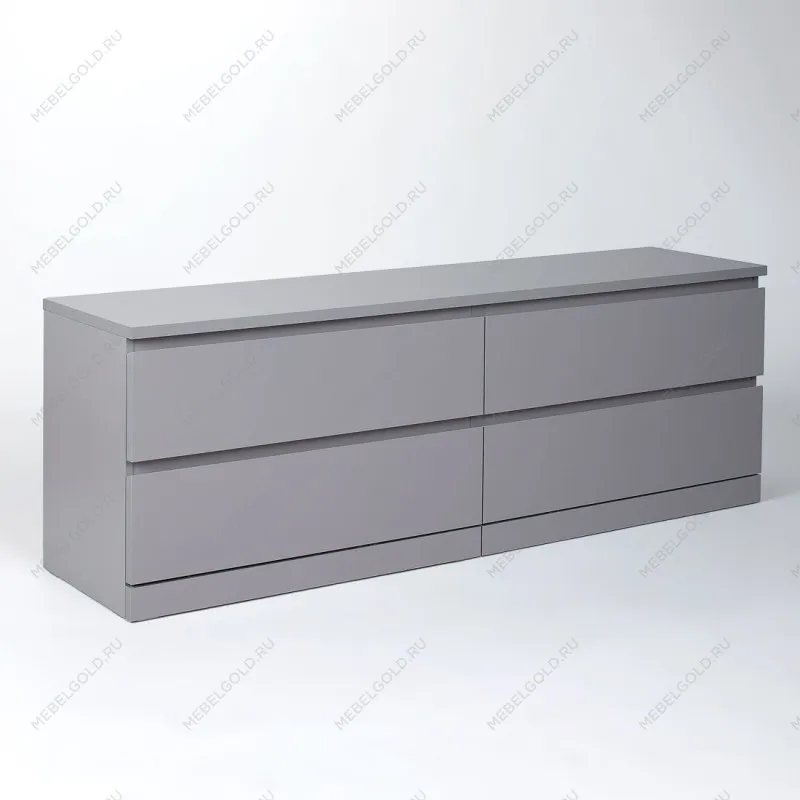 МАЛЬМ / VARMA Комод ИКЕА / IKEA 4D 160х54х40, серый | изображение 1