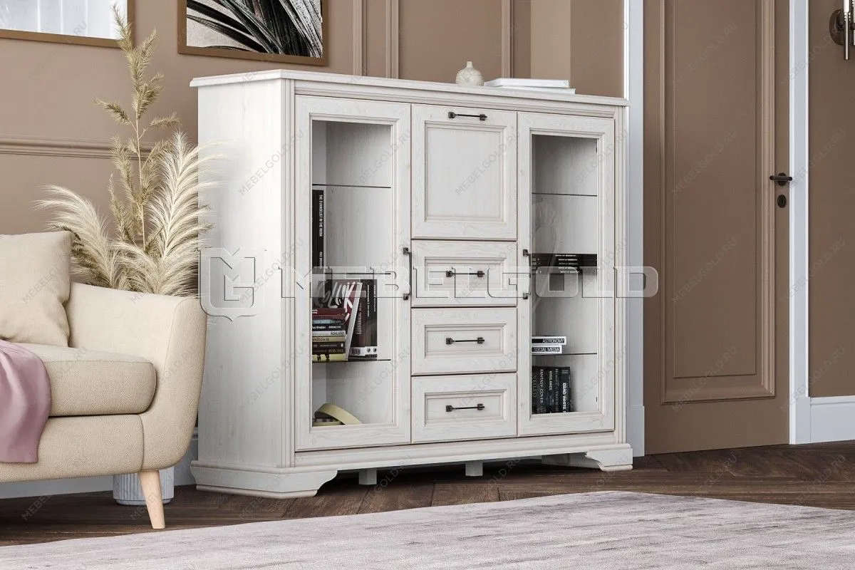 Тумба Стилиус KOM2W1B3S с подсветкой (Лиственница сибирская) | изображение 2