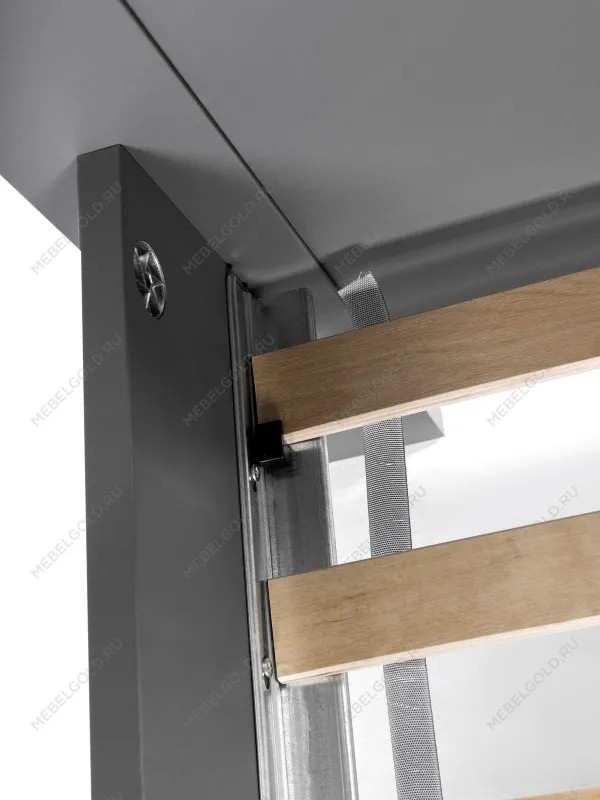 Кровать односпальная Сага, 90х200 см, серая | изображение 10