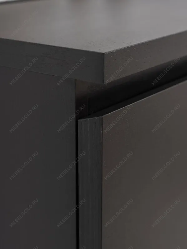 Комод Варма, 3 ящика, 80х78х40 см, шпон натурального дерева, ясень черный | изображение 8