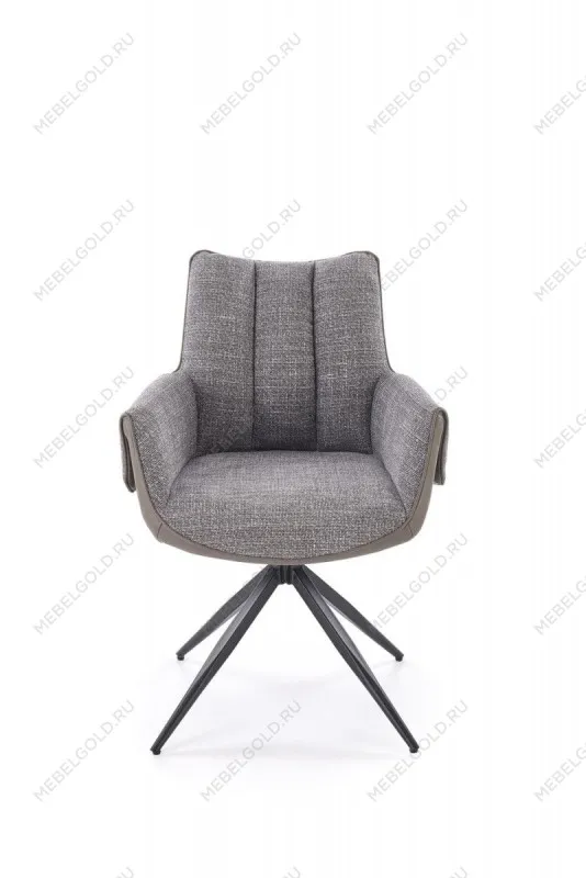 Стул кухонный Halmar K579 поворотный (серый/черный) | изображение 4