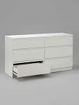 Комод Кастор, 6 ящиков, 129х40х71 см, белый | изображение 9