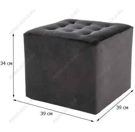 Пуф Signal LORI Velvet Bluvel 19 (черный) | изображение 1