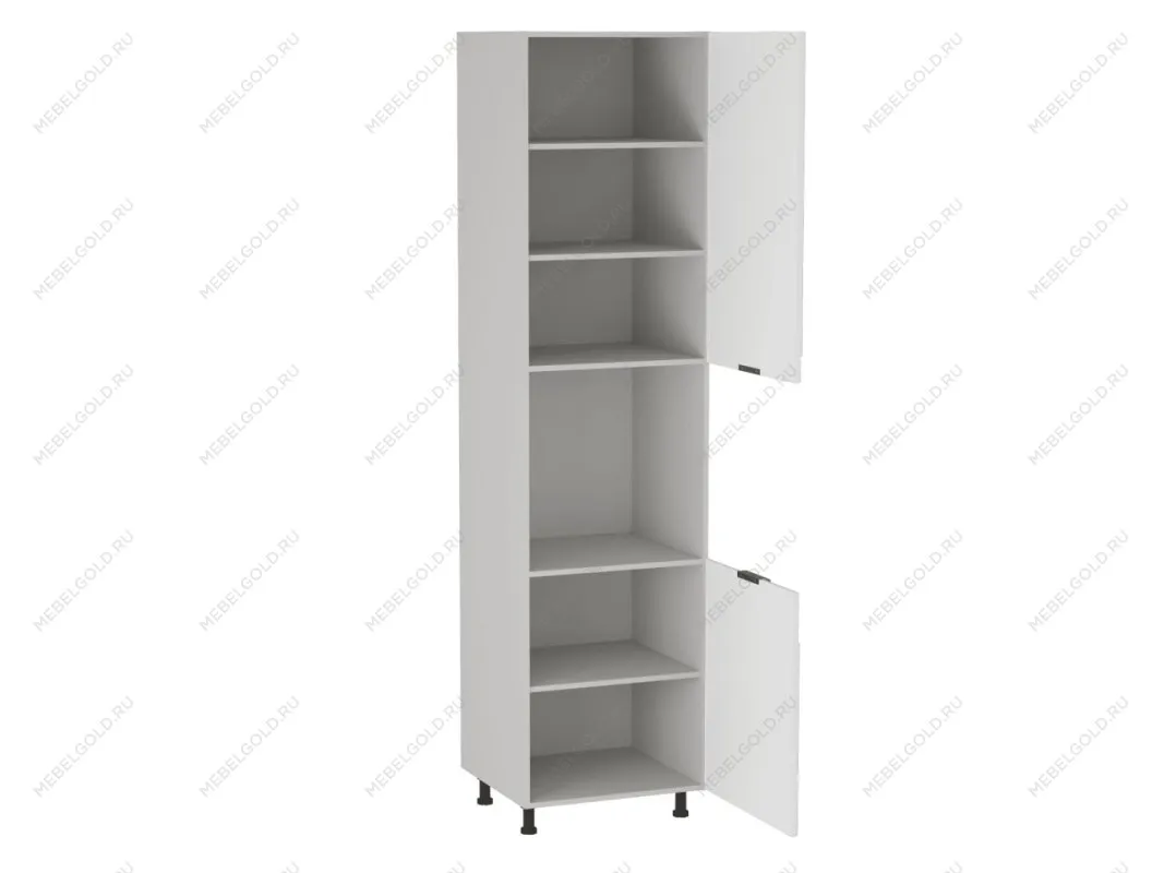 Шкаф-пенал 960 ПГ-60, Берта (600*571*2406) Экокожа Белый, 25351 | изображение 1