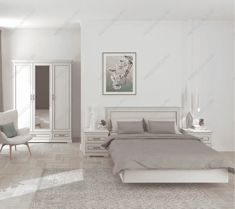 Тумба прикроватная Флоренция KOM2S персидский жемчуг | изображение 5