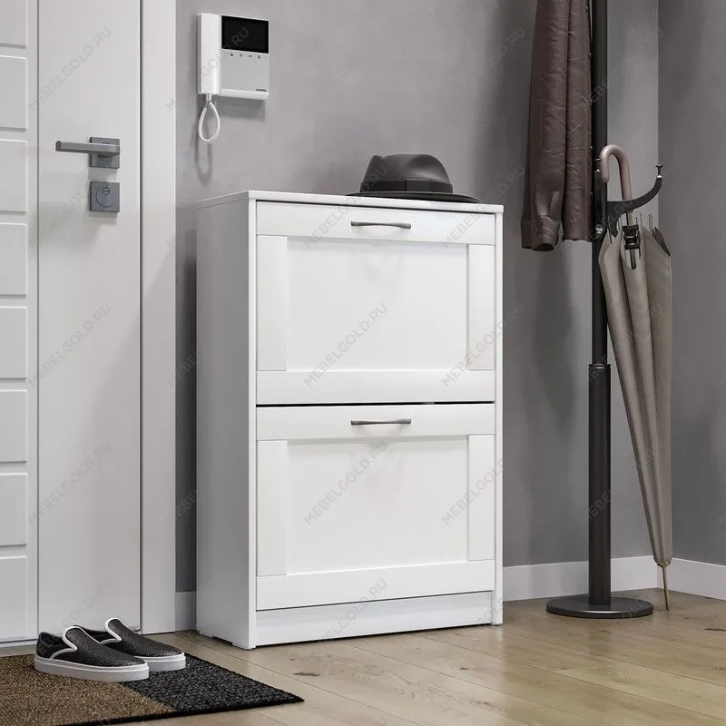 БРИМНЭС / СИРИУС тумба ИКЕА / IKEA для обуви 60х89 белая | изображение 4