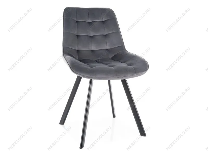 Стул кухонный Signal MONTI Velvet Bluvel 14 поворотный (серый/черный)