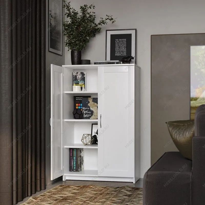 Тумба Сириус, 2 двери, 78х41х124 см, белая | изображение 3