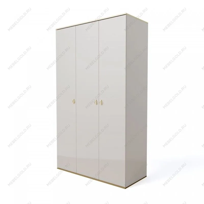 Шкаф 3-х дверный Римини (Слоновая кость/Золото) РМШ2/3