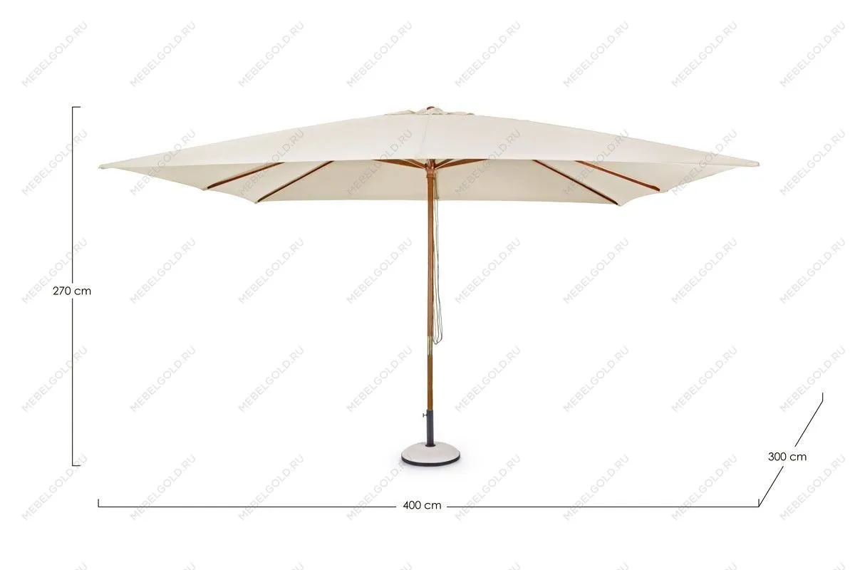 Зонт Неаполь Бежевый 3х4 | изображение 3