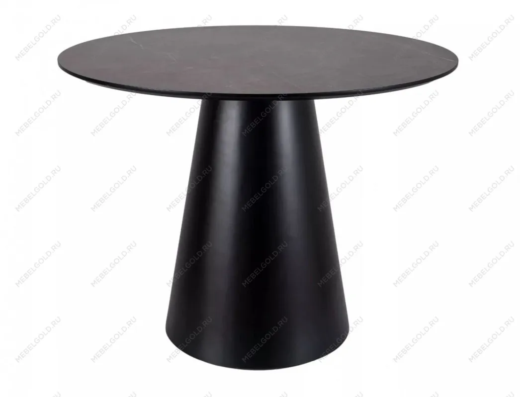 Стол обеденный Signal ANGEL 100 (эффект серого мрамора/черный)