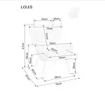 Кресло Signal LOUIS Velvet 19 (черный/черный) | изображение 2