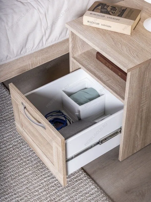 Тумба прикроватная Сириус, 1 ящик, 41х39х53 см, дуб сонома | изображение 2